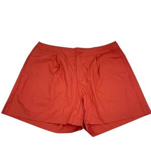 New City Chic Shorts XXL Terra Cotta Pleated High Waisted Plus Rust Baggy